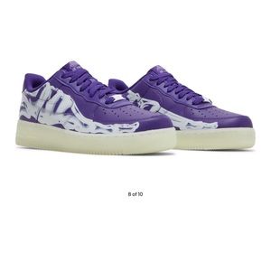 purple skeleton Nike Air Force 1 glow in the dark bottoms
